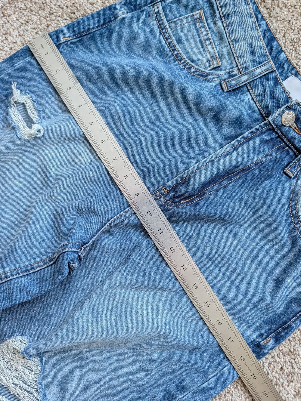Vervet Simple Society Womens Blue Distressed High RIse Wide Leg Jeans Size 26 - Picture 7 of 10